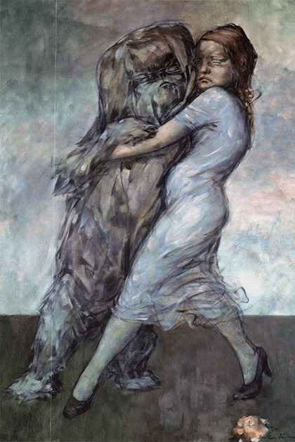 Dorothea Tanning, Valse bleue (The Blue Waltz), 1954. Private Collection